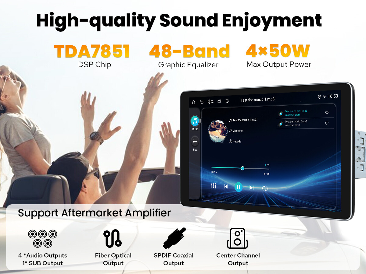 8″ Single Din Android 13 Octa Core Car Stereo HD Touch Screen Universal Radio