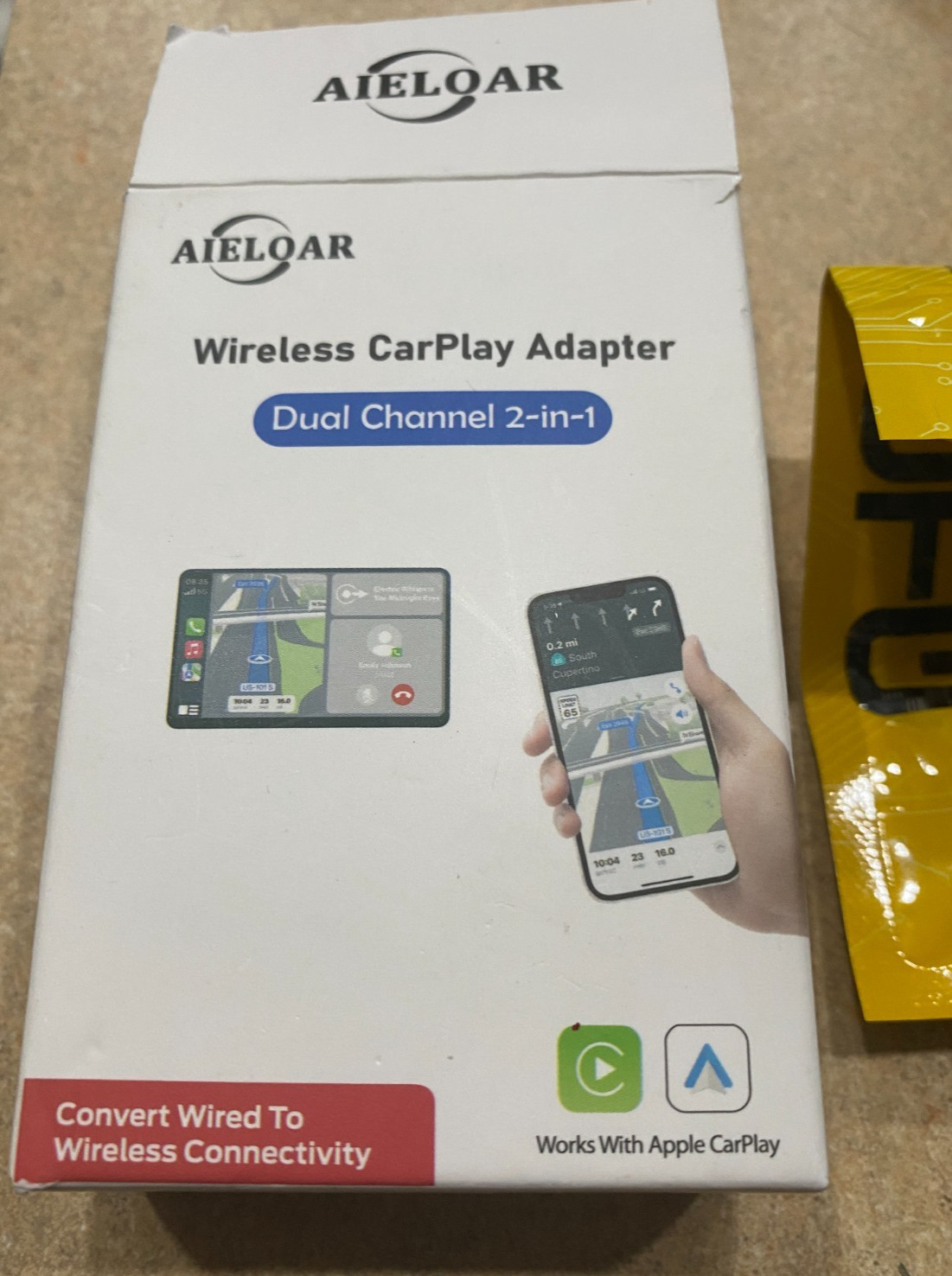 Aieloar Wireless CarPlay Adapter for iPhone, Wireless Carplay Dongle adaptor