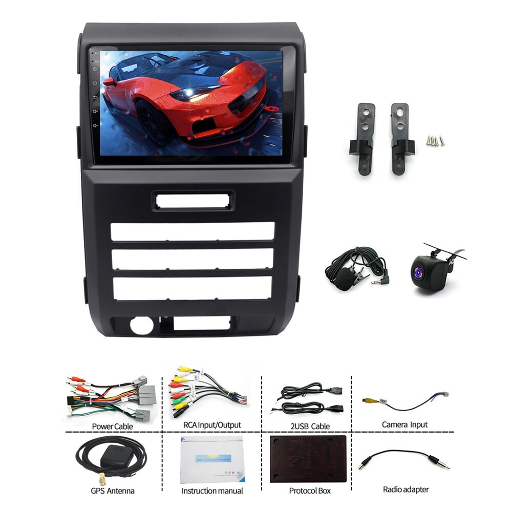 For Ford F150 2009-2014 F-150 Apple Carplay Android 15 Car Stereo Radio GPS WIFI