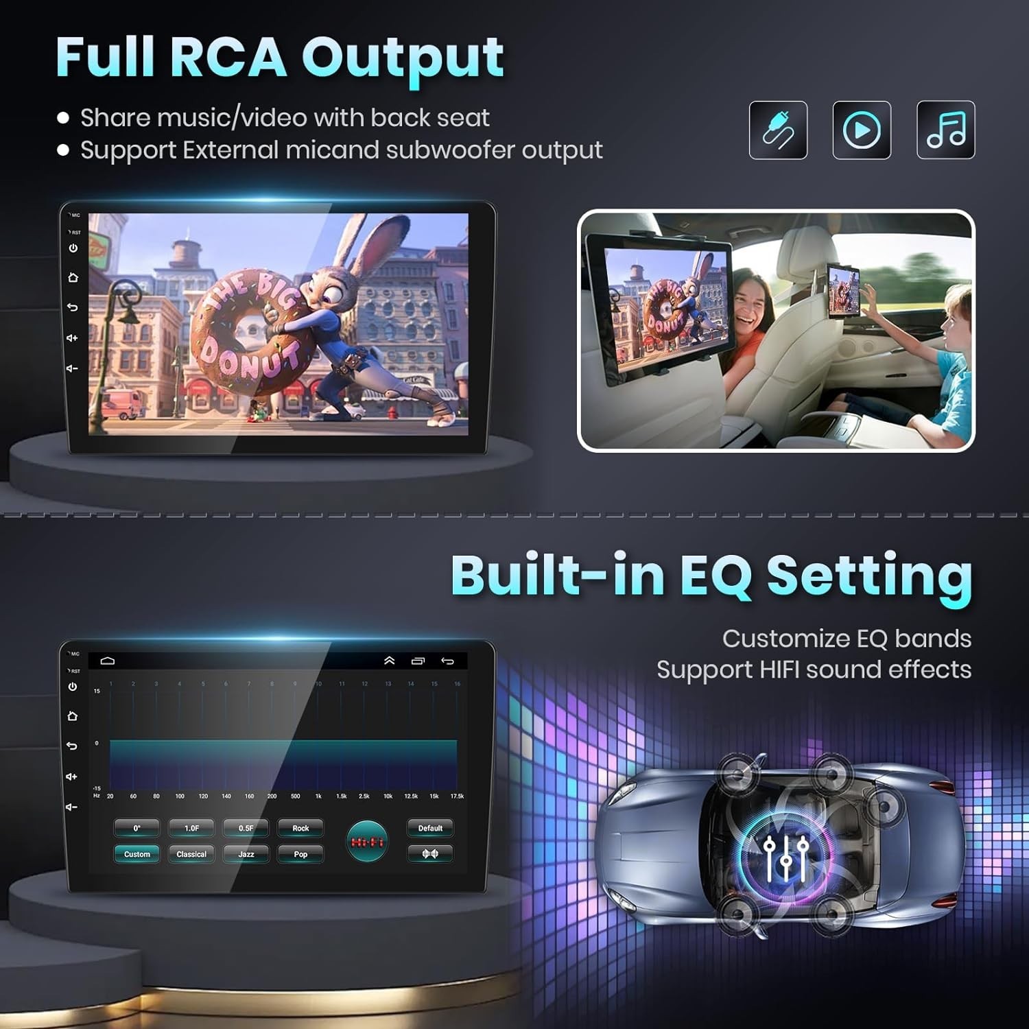 Android 32G Car Play GPS Stereo FM RDS Radio For Honda Civic 4-Door 1.7L 2000-05