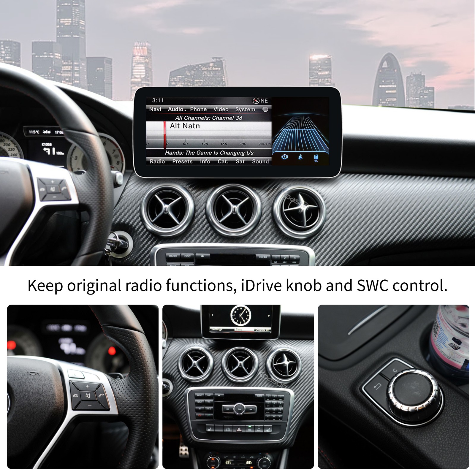 12.3in Wireless CarPlay TouchScreen NAVI For Mercedes Benz A CLA GLA Class W176