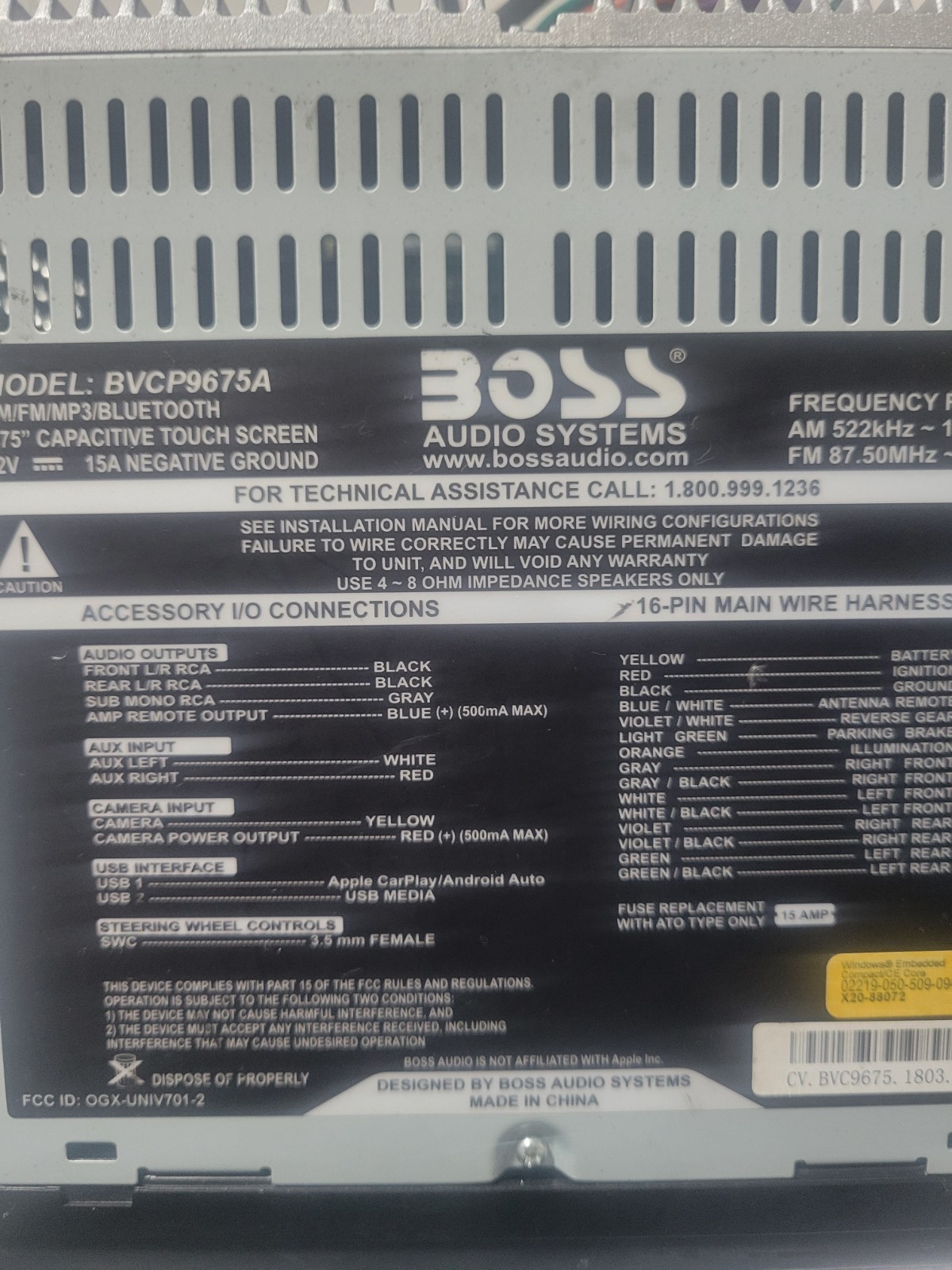 Boss Audio BVCP9675A Fit for Nissan Sentra 2013-2019 Car Stereo