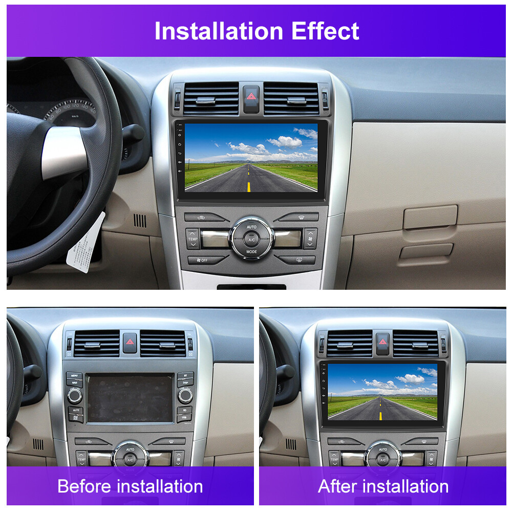 9″ For Toyota Corolla 2006-2013 Apple CarPlay Android 13 Car Stereo Radio 4+64GB