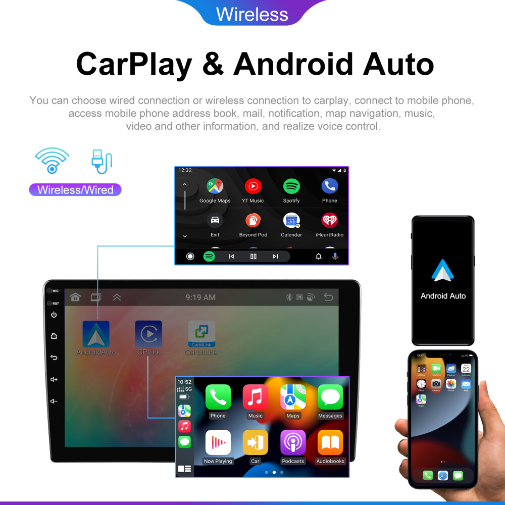 64GB Android 13 Car Stereo Radio Carplay GPS Navi for 2008-2012 Subaru Forester