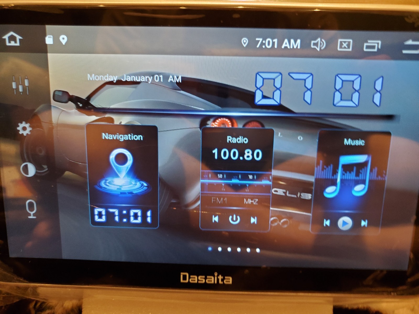 ANDROID HEADUNIT 10.2″ rotatable touch screen DIN 1 or 2 Android 9.0 Open Box