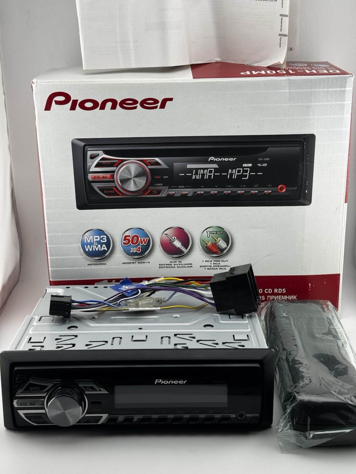 Pioneer DEH-150MP CD MP3 WMA AUX Car Stereo Head Unit Boxed Complete ISO Harness