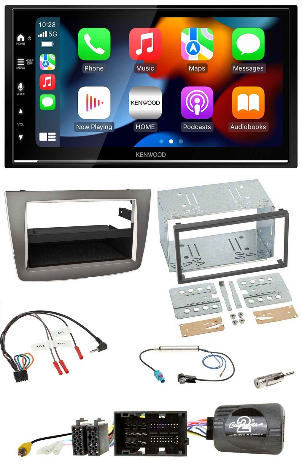 Kenwood DAB USB Bluetooth 2DIN Steering Wheel Car Stereo for Alfa Romeo Mito 2014-2018 s