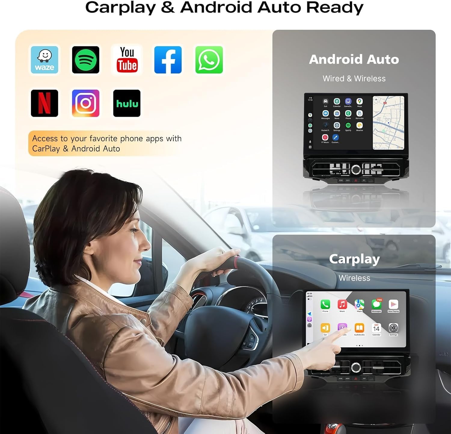 14.6″ Android 13 Car Stereo for Toyota 4Runner 2010-2023 QLED 4G LTE GPS 8+256GB