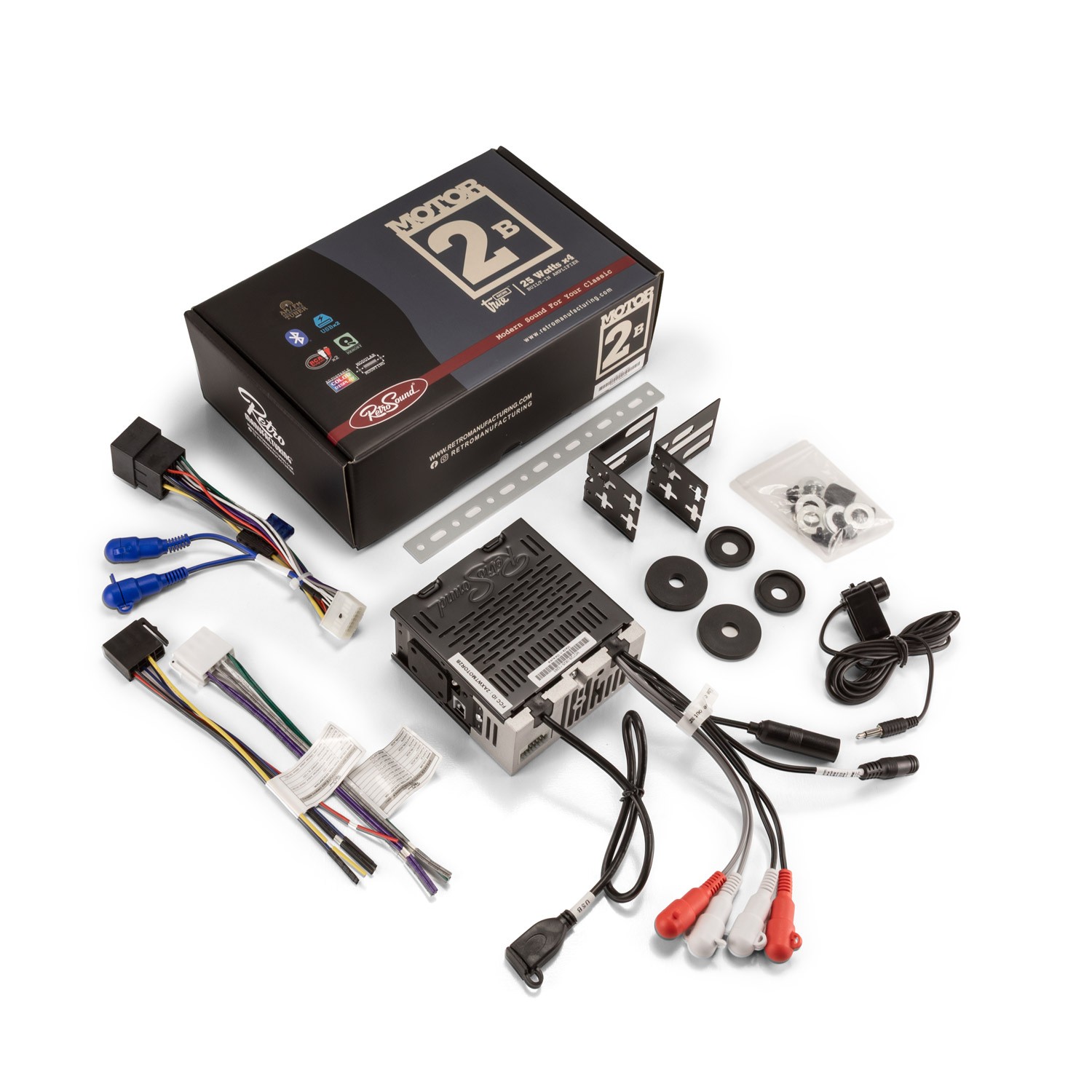 RetroSound 1968-77 Ford Bronco Huntington Direct-fit Radio AM FM Bluetooth USB