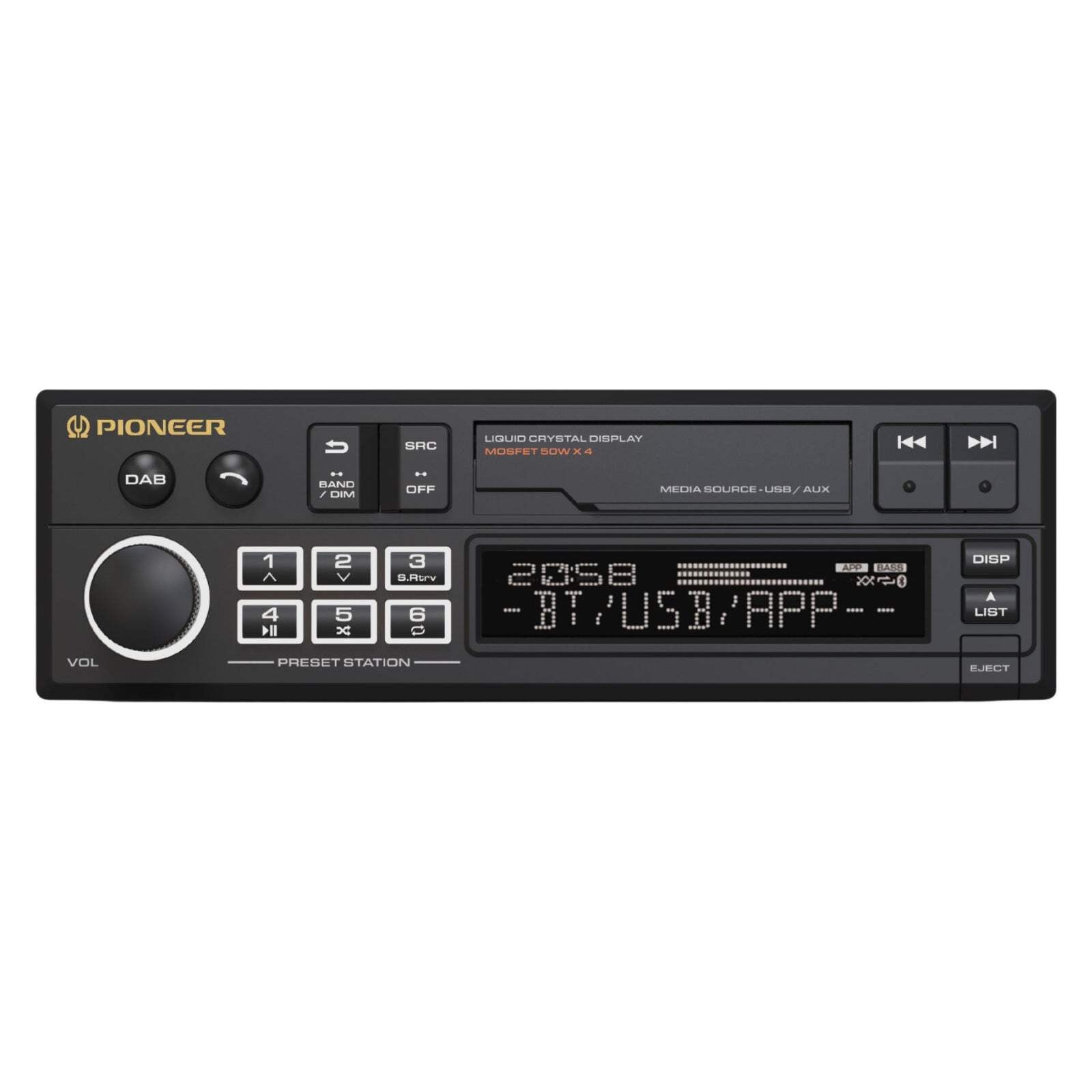 Pioneer SXT-C10PS Retro Car Stereo Bluetooth DAB+ USB Aux Classic Radio OEM Look