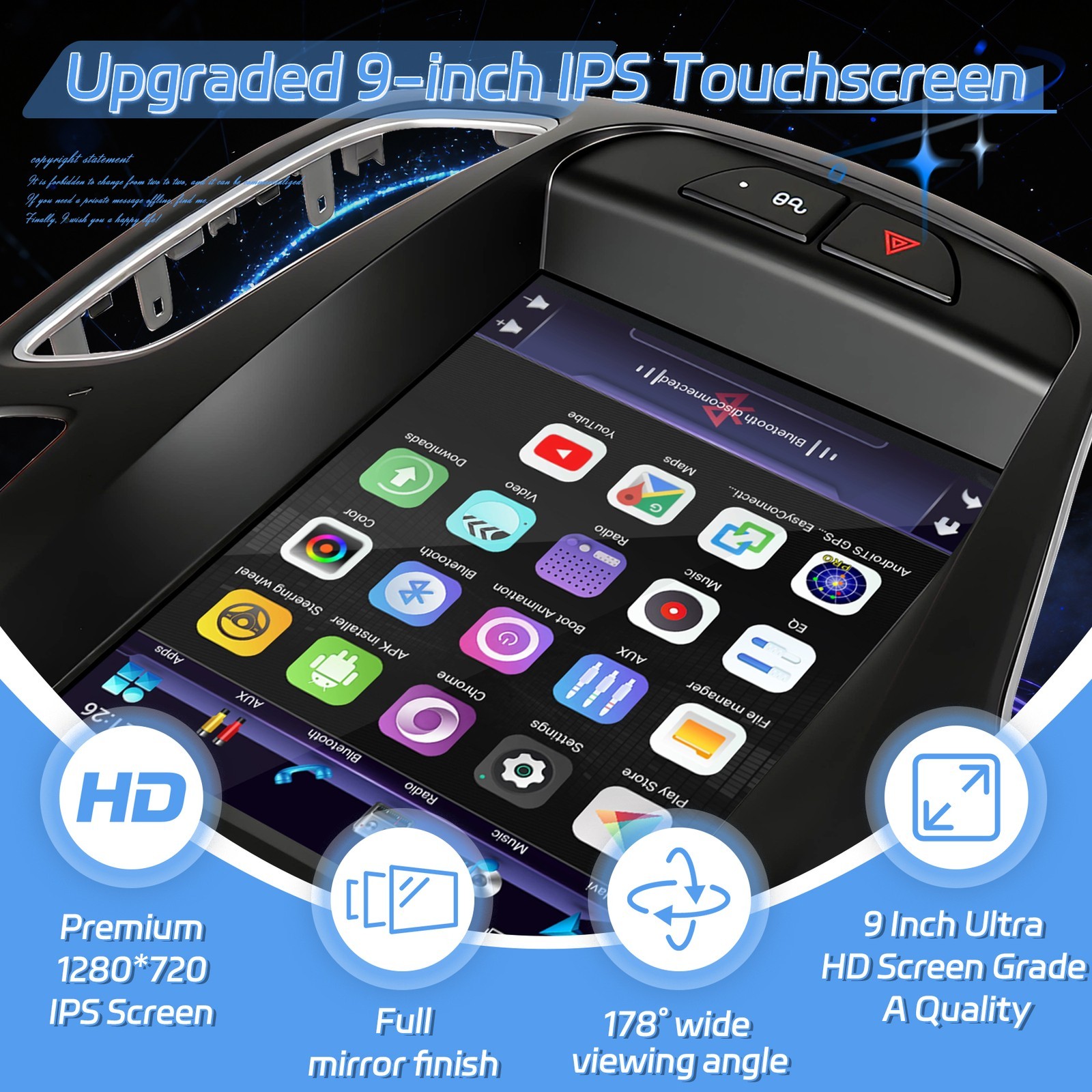 IOS Carplay Android15 Car Stereo Radio GPS Navi WIFI For 2012-2018 Ford Focus