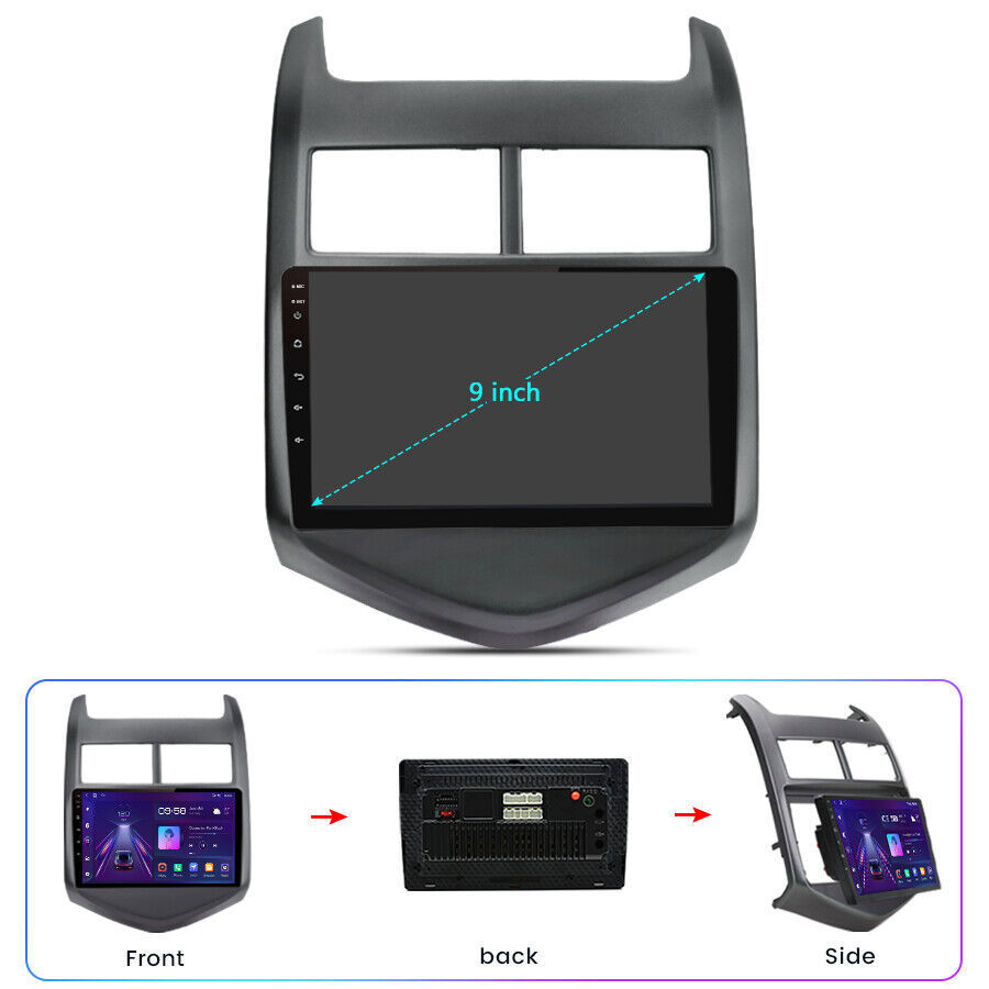 For Chevrolet Aveo Sonic 2012-2016 Car Stereo Radio Android 12 Carplay GPS NAVI