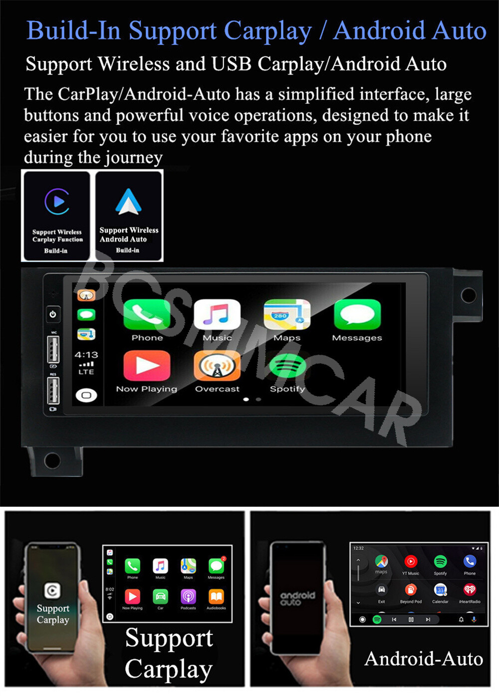 6.8in Car Radio Player Touch Screen Fit For Jeep Cherokee 1997-2001 Head Unit