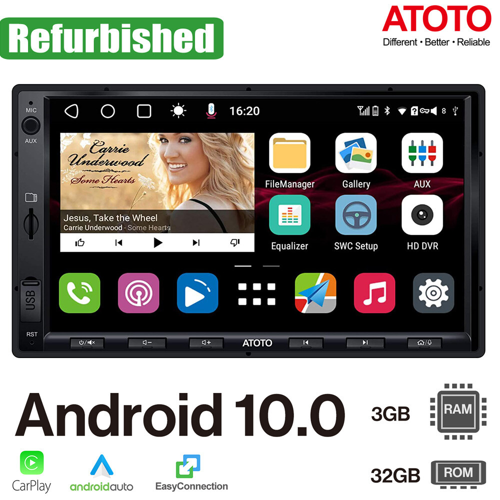ATOTO Android Car Stereo -3GB/32GB 7″ 2DIN in-Dash GPS Navi CarPlay Android Auto