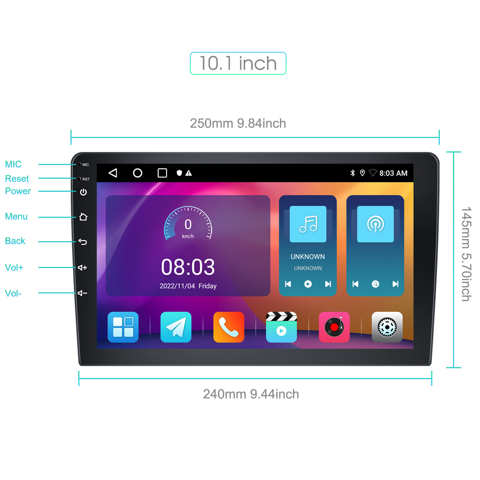 For 2020-2024 Ford Transit 10.1″ Apple Carplay Android 13 Radio Stereo GPS Navi