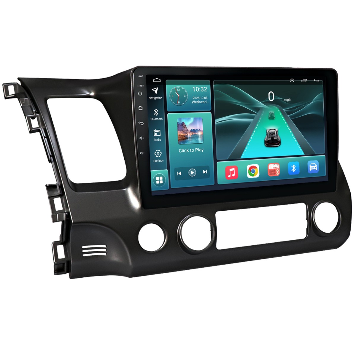 10″ Android15 Car Stereo 64GB BT CarPlay GPS BT DAB USB for Honda Civic 2006-2011