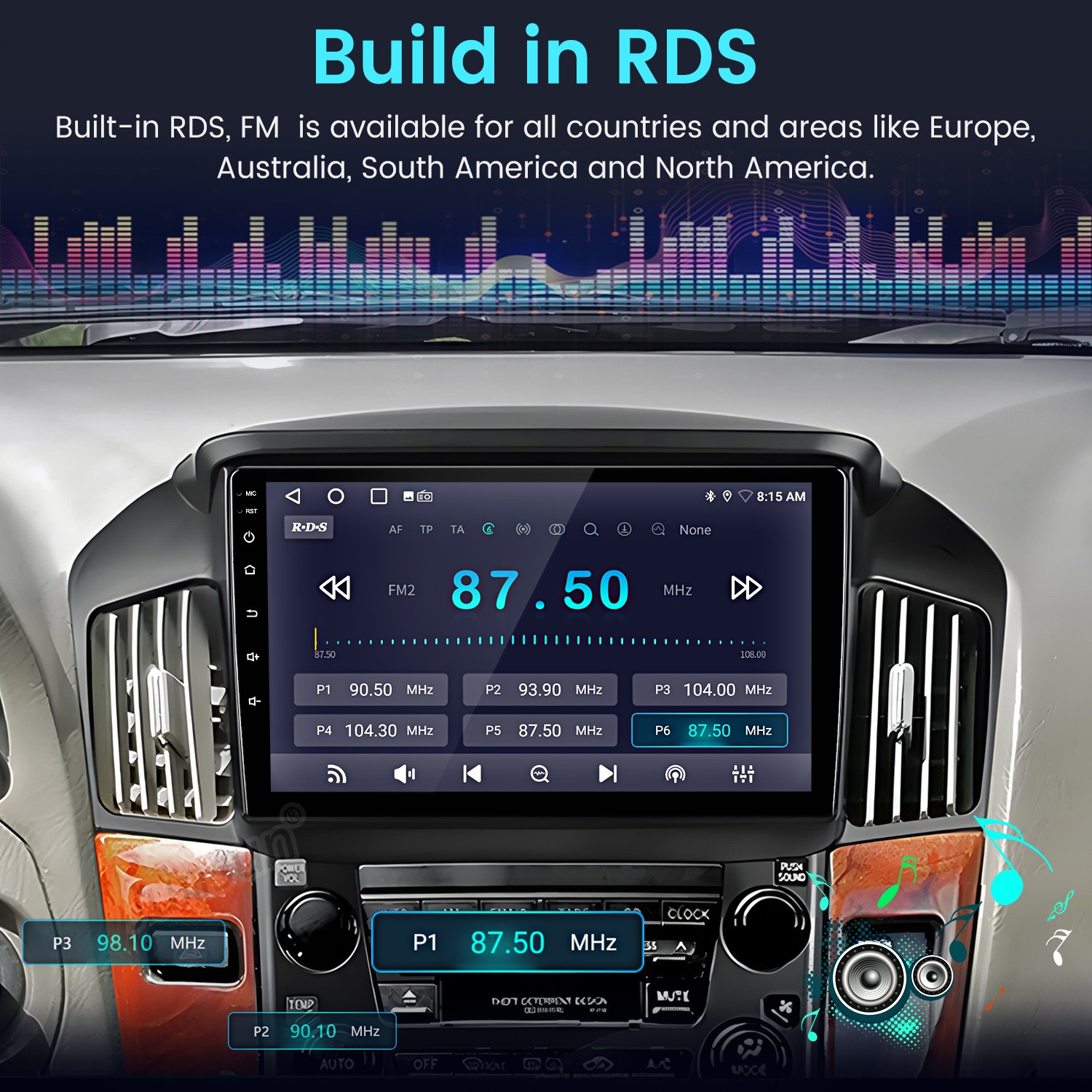 For 1998-2003 Lexus Rx300 6+128G CarPlay Android14 Car Stereo Radio GPS Nav WIFI
