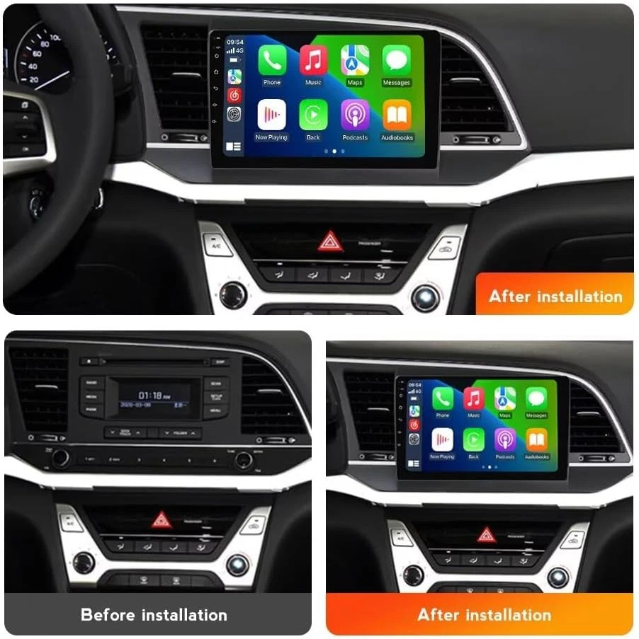 9” 8G+256G Car Radio For Hyundai Elantra 2009-2019 Android 16 GPS Navi USB WIFI