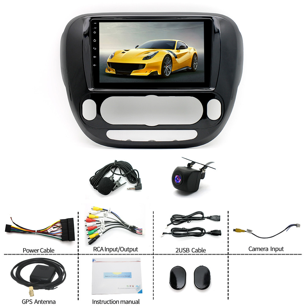 FOR KIA SOUL 2013-2019 ANDROID 12 CAR STEREO RADIO GPS BT WIFI FM RDS 2+32G 9″