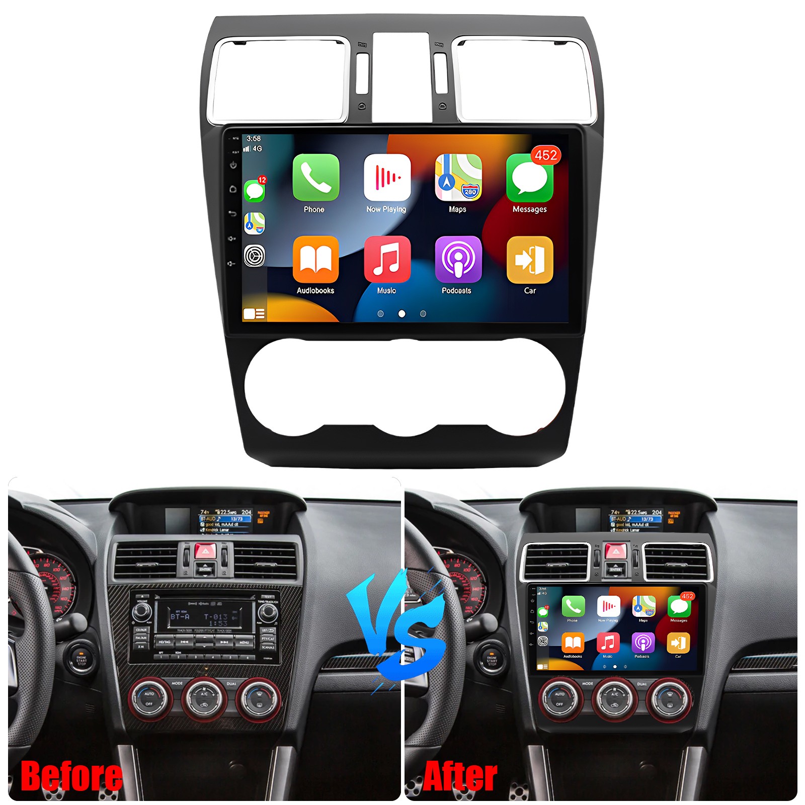 9″ For Subaru Forester XV WRX 2015-2018 Car Stereo Radio Android13 GPS Navi WIFI