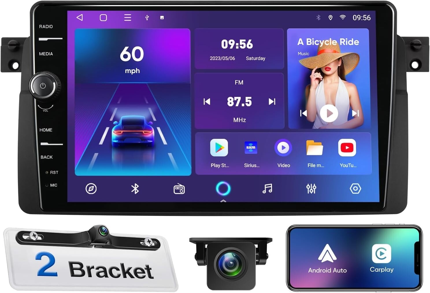5G WiFi 8Core Carplay Stereo Radio Android Auto/Airplay For 1999-05 BMW 3 S