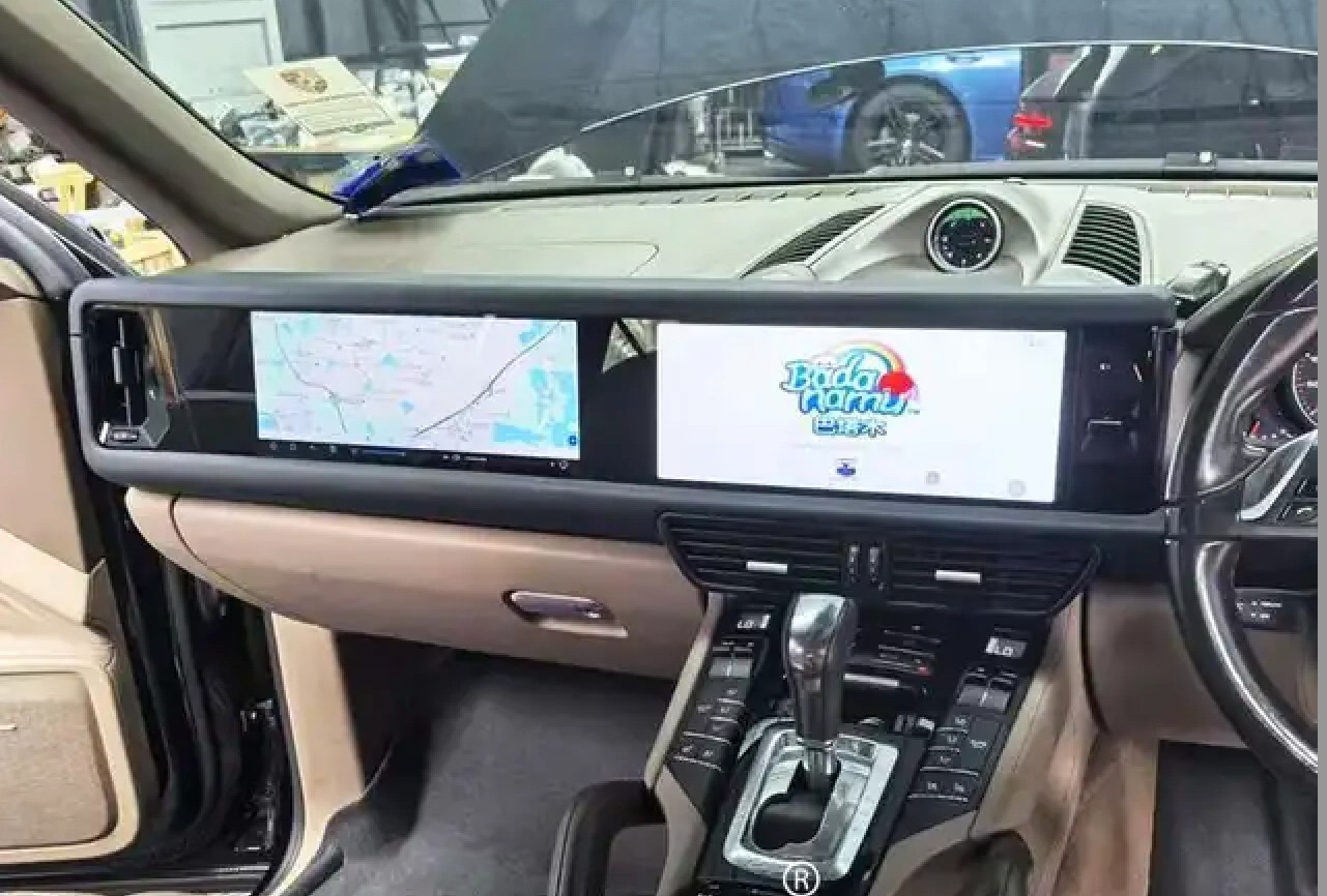 PORSCHE CAYENNE 2010-17 DUAL SCREEN CO-PILOT 12.3″ NAVI ANDROID 13.0 CARPLAY