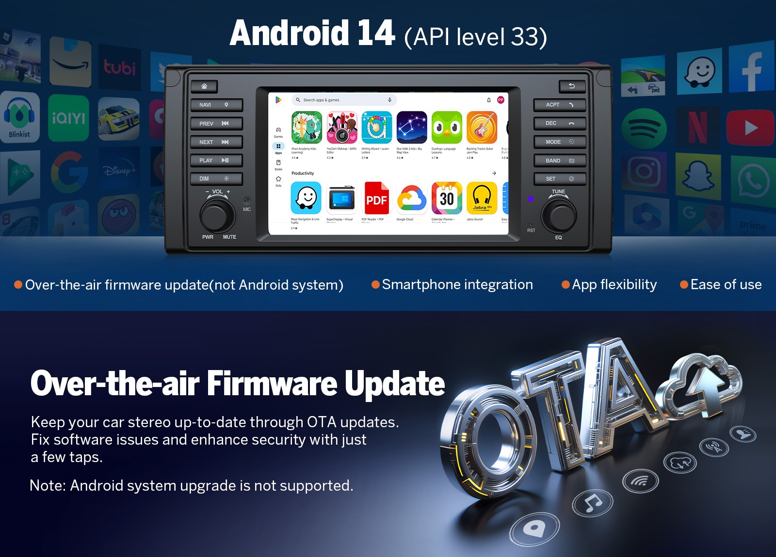 CAM+DVR+OBD+7″ Android 13 Car Stereo GPS Navigation Radio CarPlay for BMW E39 M5