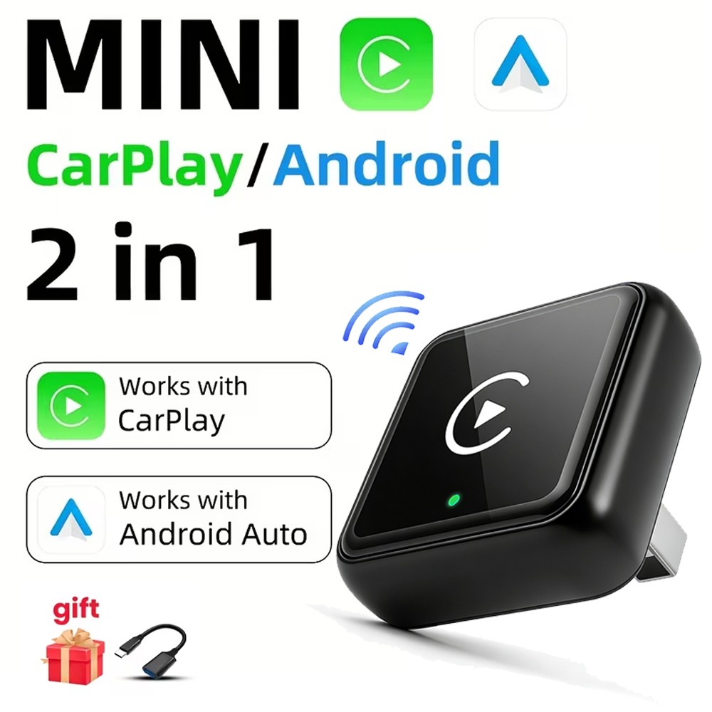 2026 Wireless CarPlay Adapter for iPhone & Android Auto USB Adapter Plug & Play