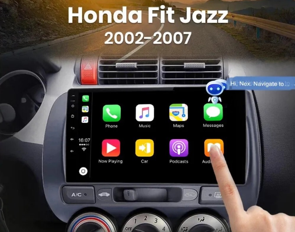 2 DIN RADIO FOR HONDA FIT JAZZ TOUCHSCREEN BLUETOOTH USB WI-FI GPS