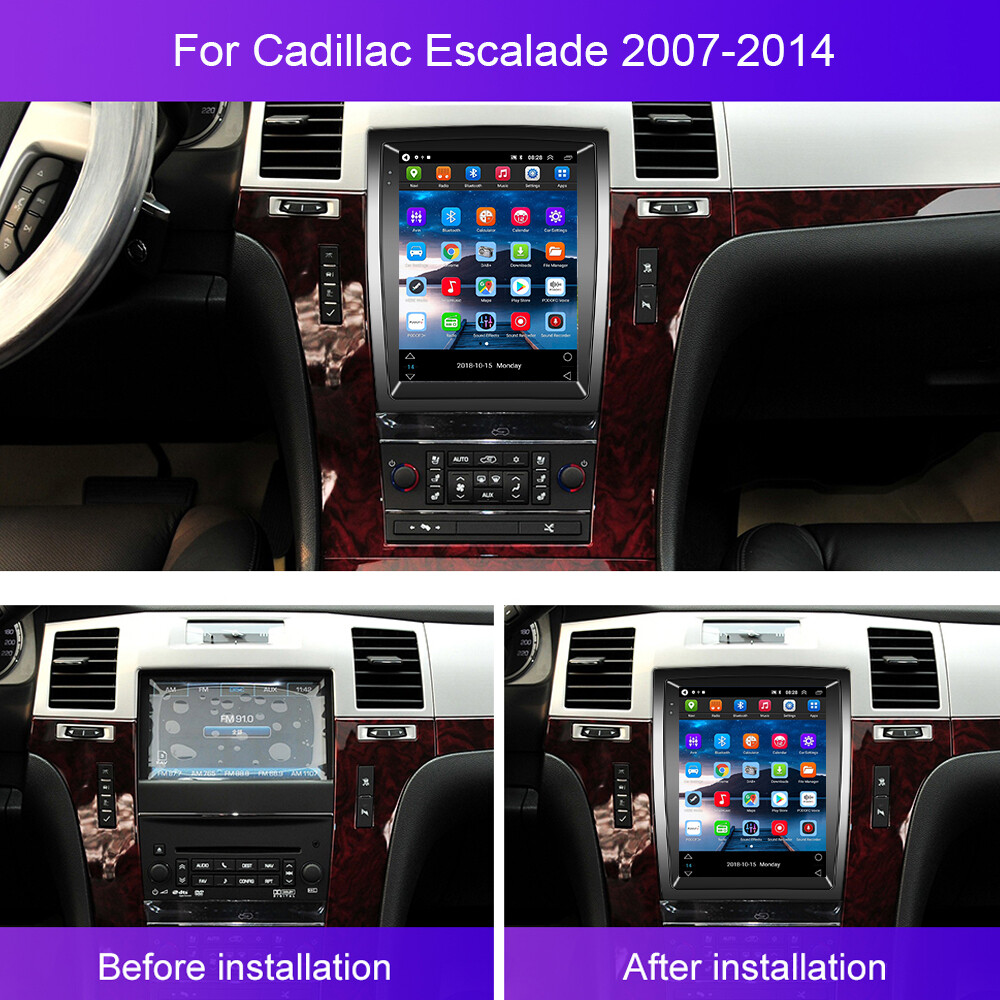 PLUG &PLAY Car Stereo Radio Android Auto Carplay For Cadillac Escalade 2007-2014