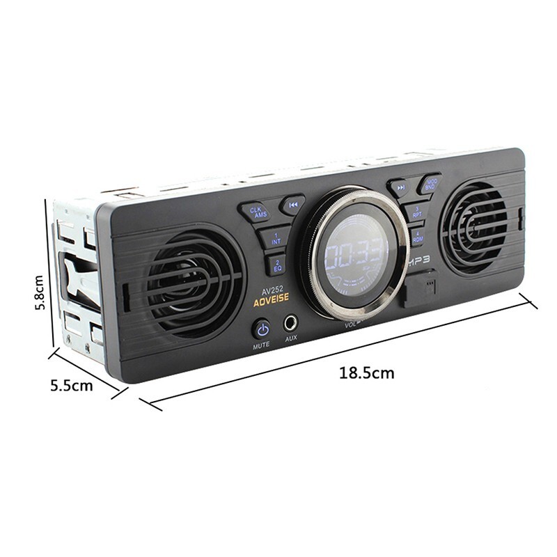 1 Din Car Stereo Radio In-Dash MP3 Player Bluetooth Built-in 2 Speaker AUX TF FM