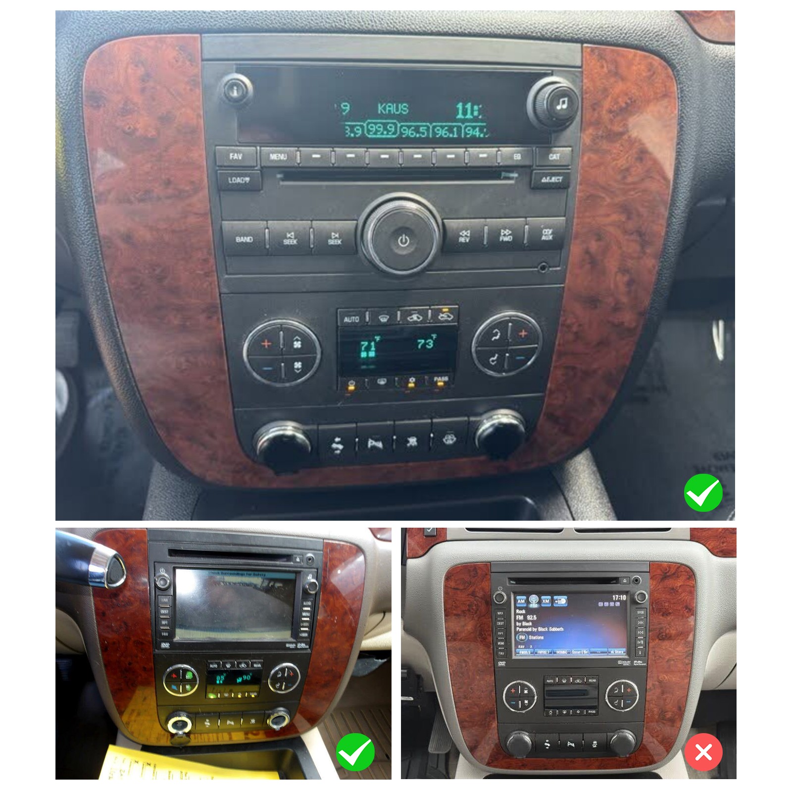 4+64G Android 14 Stereo Carplay GPS SAT Navi Head Unit For Chevy Tahoe 2007-2014