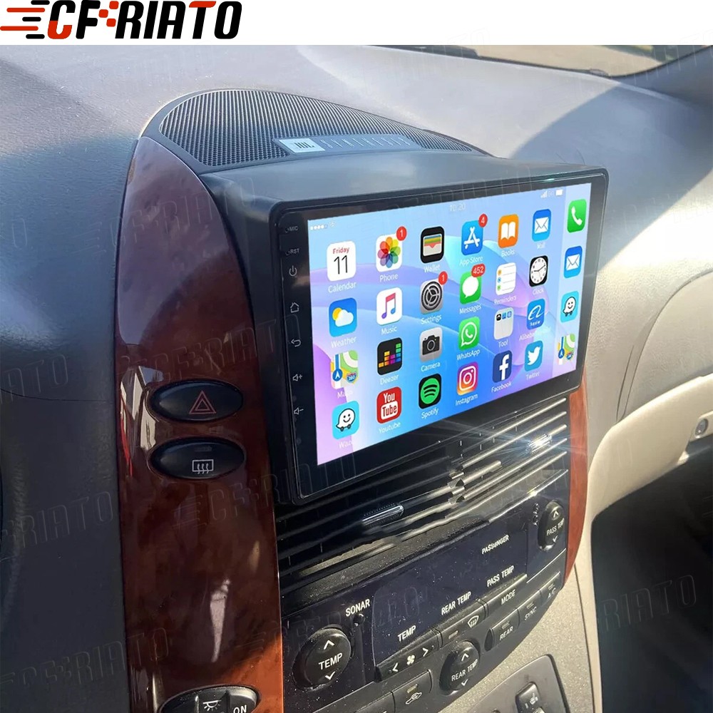 For Toyota Sienna 2004-2010 Android 15 Apple CarPlay Car Stereo Radio GPS Navi