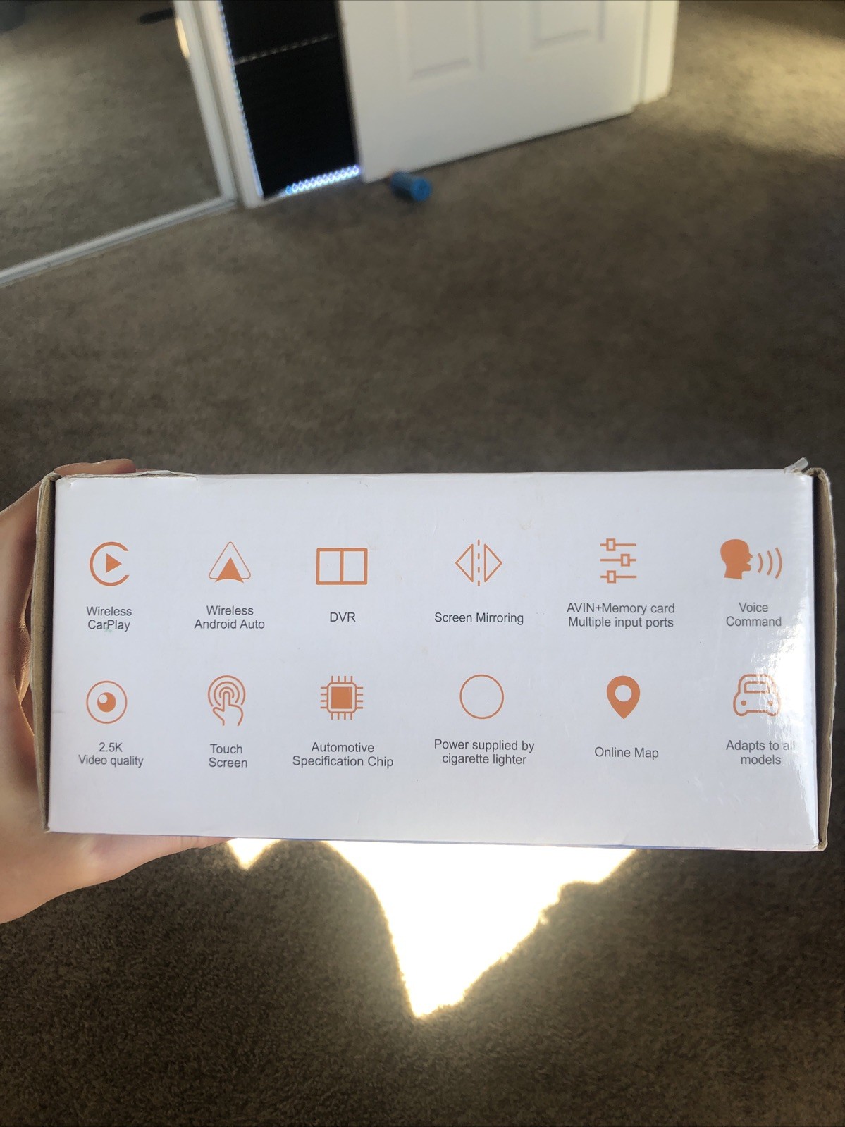 Portable Car Stereo Wireless Apple CarPlay Android Auto Screen 2.5K DVR