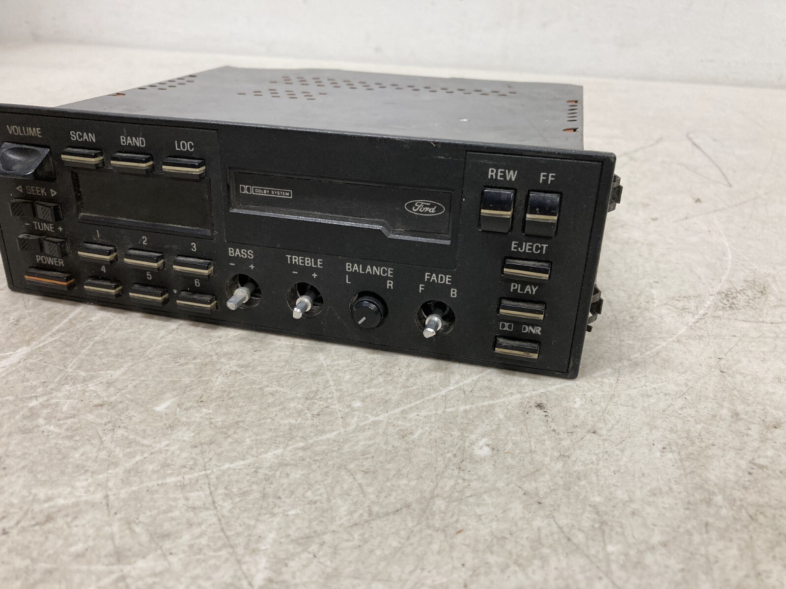 Vintage Ford OEM dash car radio Cassette Player Model Unknown