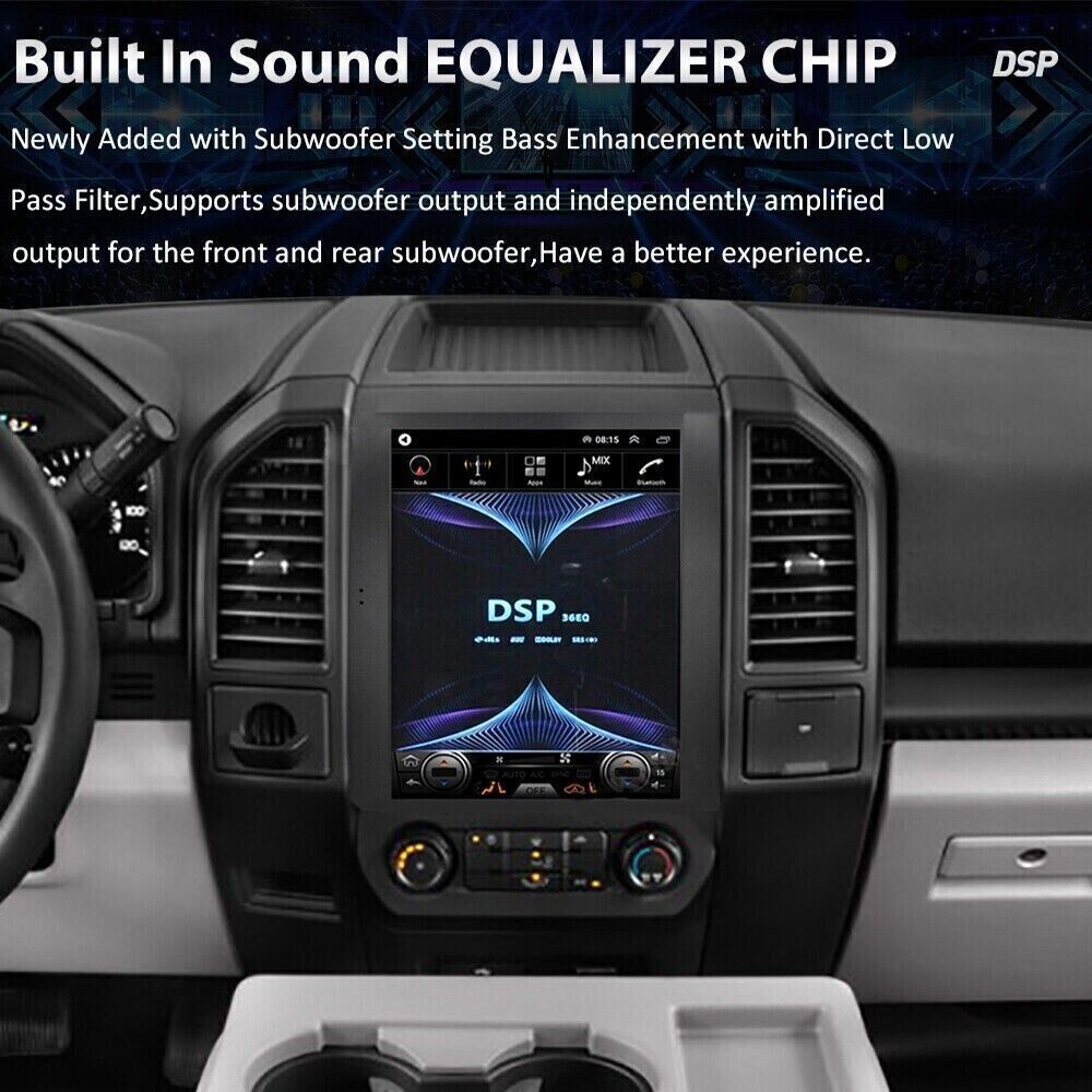 12.1″ CarPlay Wireless BT Navi IPS Display Multimedia for Ford F150 2015-2021