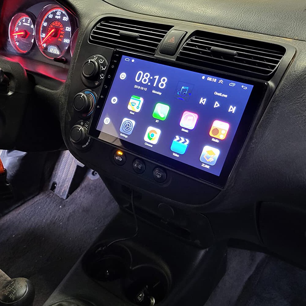 Android 32G Car Play GPS Stereo FM RDS Radio For Honda Civic 4-Door 1.7L 2000-05