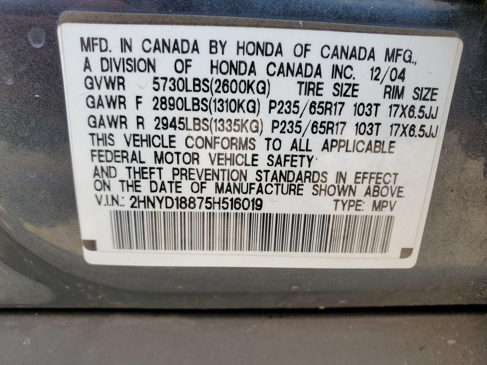 Radio Receiver (have code) 2005-2006 Acura MDX