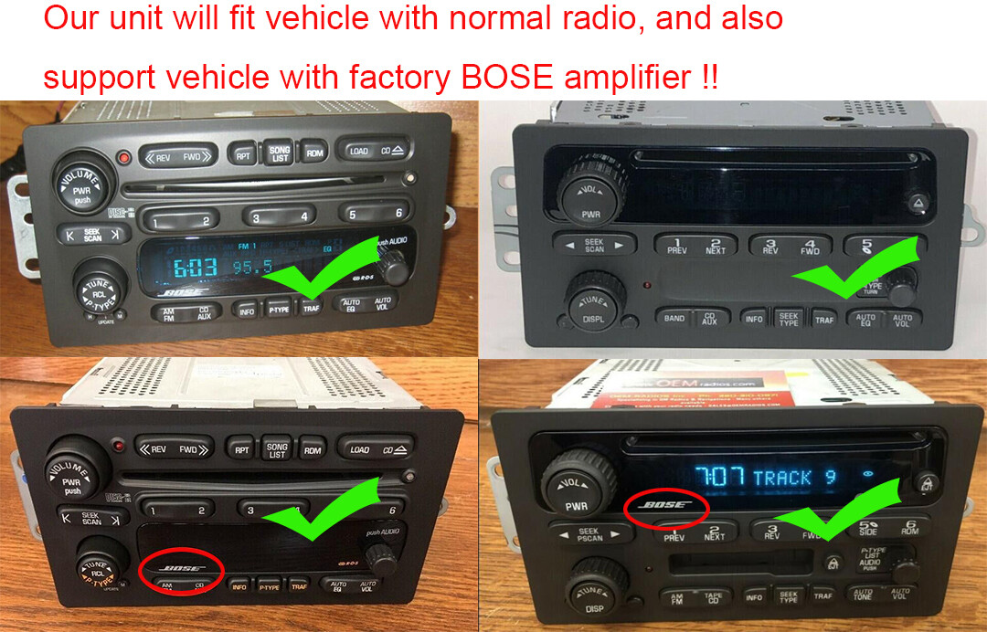 For 2000-2005 Chevy Monte Carlo Android 14 Navi CarPlay Car Stereo Radio GPS BT