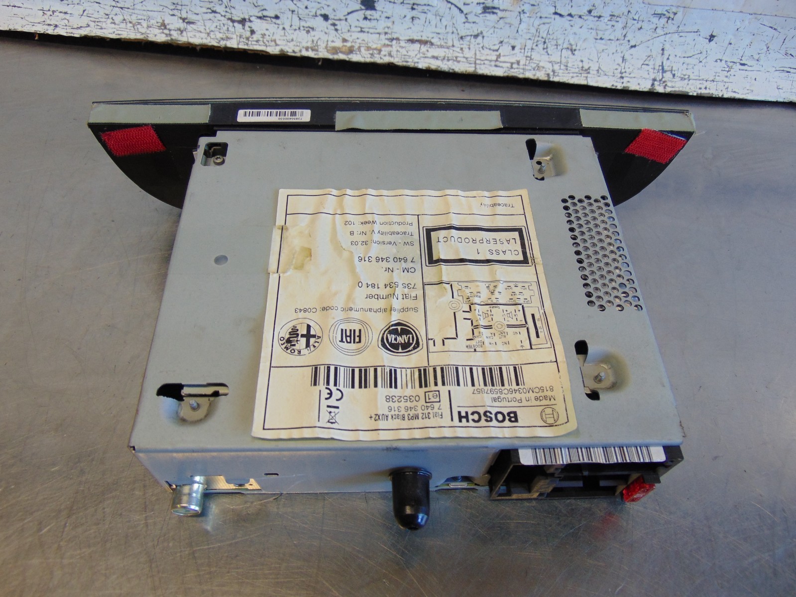Fiat 500 Stereo Head unit 07-16 CD Player Radio Black 7355341840