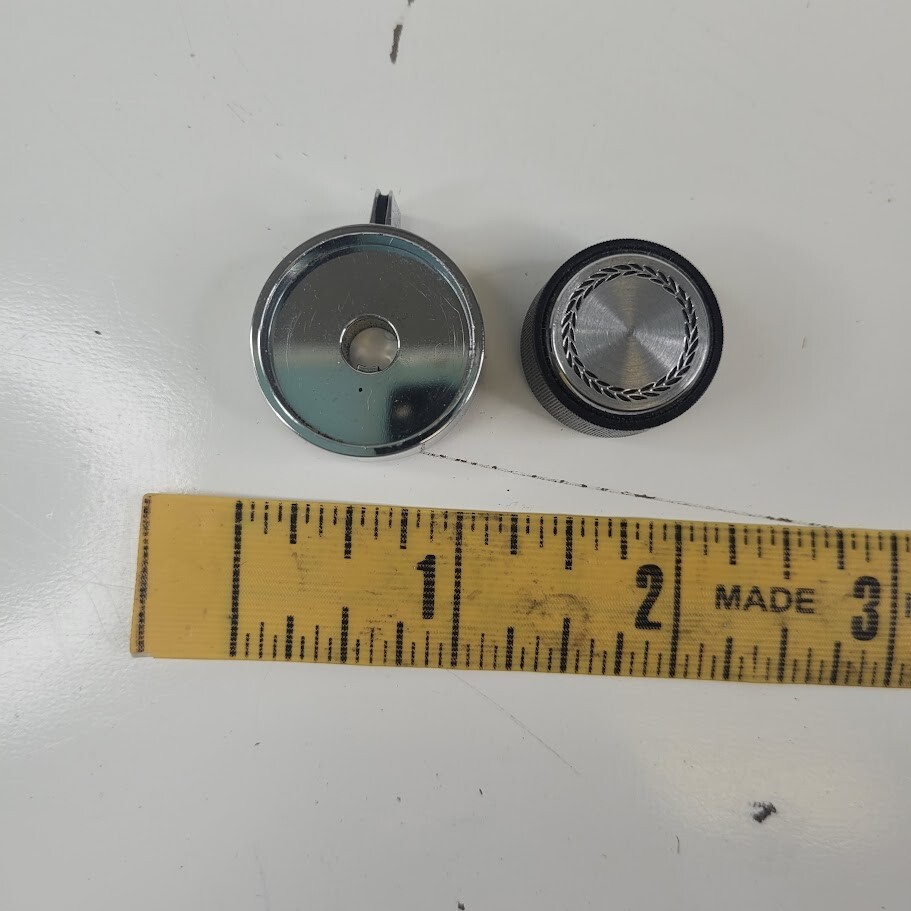 1988-1990 Cadillac Deville Radio Knobs Black Silver Single (1) OEM