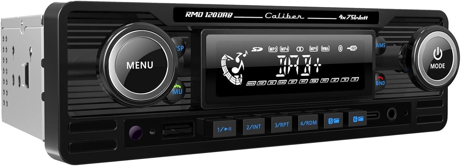 Caliber RMD120DAB/B DAB+ USB Bluetooth Radio Tuner Vintage Retro Black + Antenna