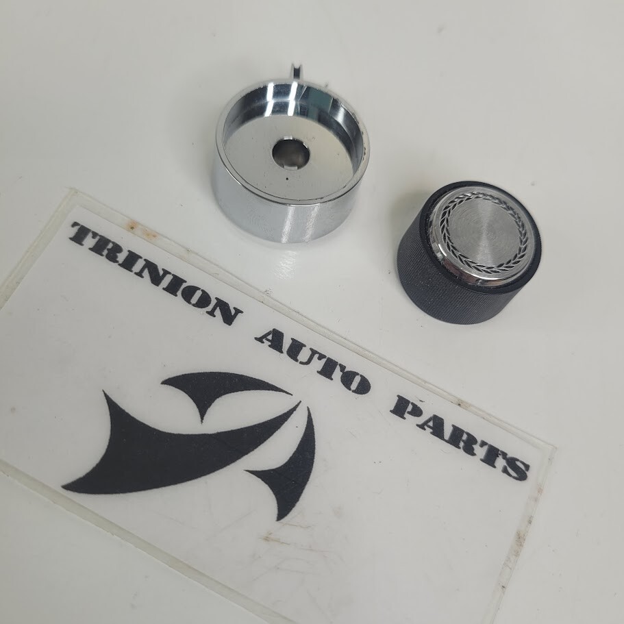 1988-1990 Cadillac Deville Radio Knobs Black Silver Single (1) OEM