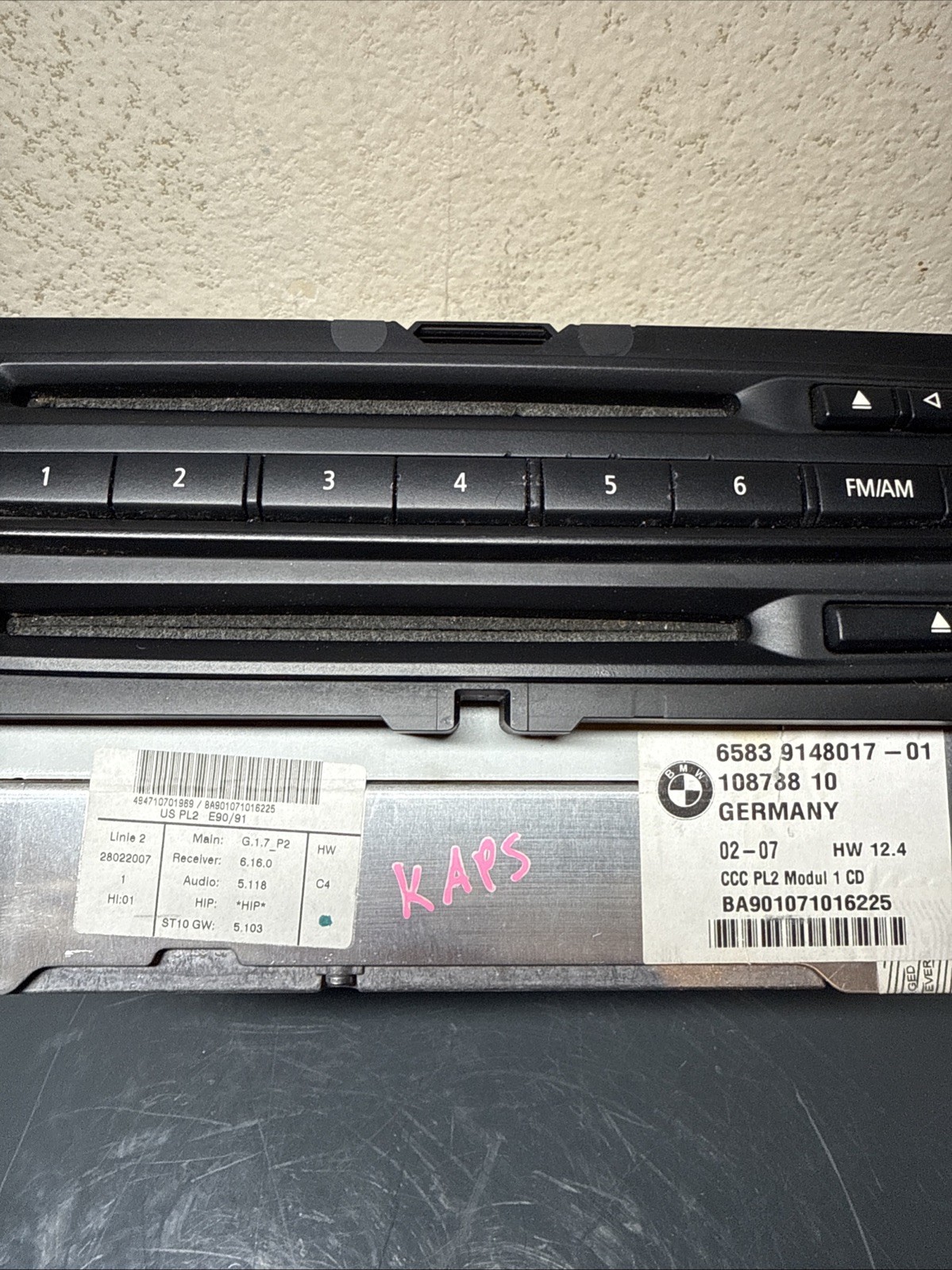 07-08 BMW E90 E91 E93 528 535i Radio Navigation CD DVD CCC Player 65839148017-01