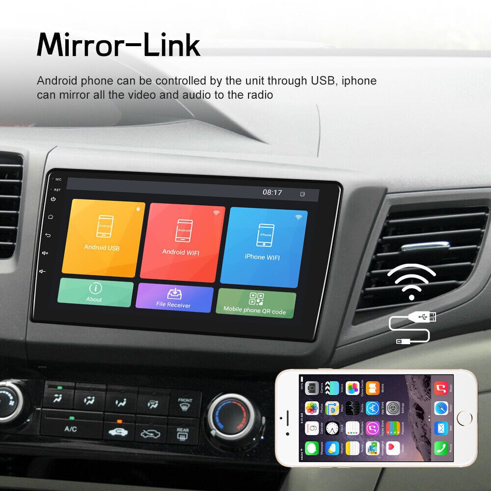 Car Radio Stereo Carplay For Honda Civic 4+64G 9in Bluetooth EQ FM