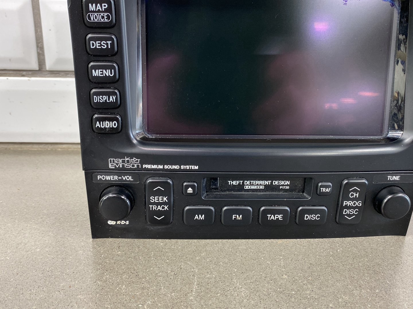 2001-2002 Lexus LX470 Navigation Multi Display Cassette Radio 8611160011 OEM