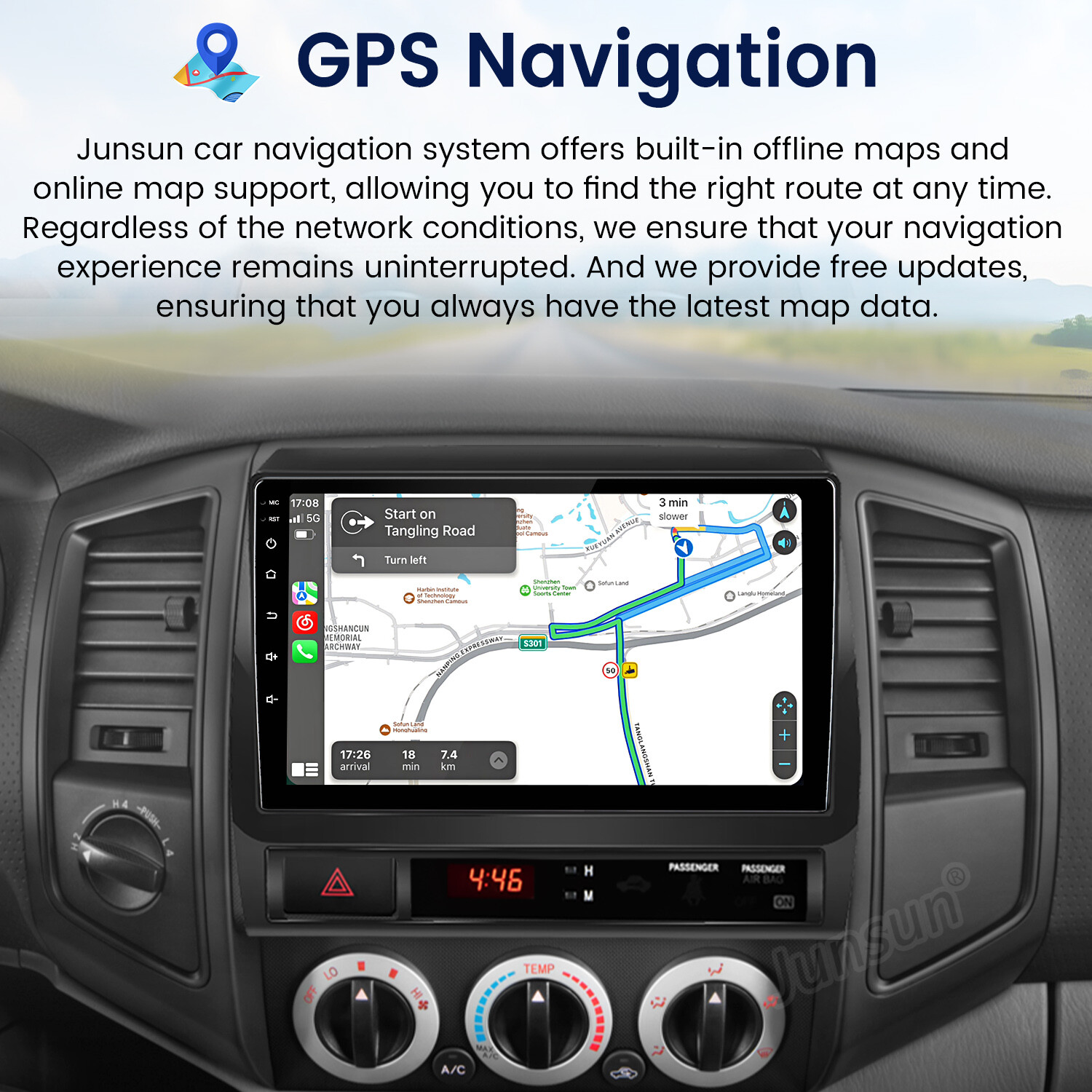8Core 4+64GB Android 13 Carplay Stereo Radio GPS 4G For Toyota Tacoma 2005-2015