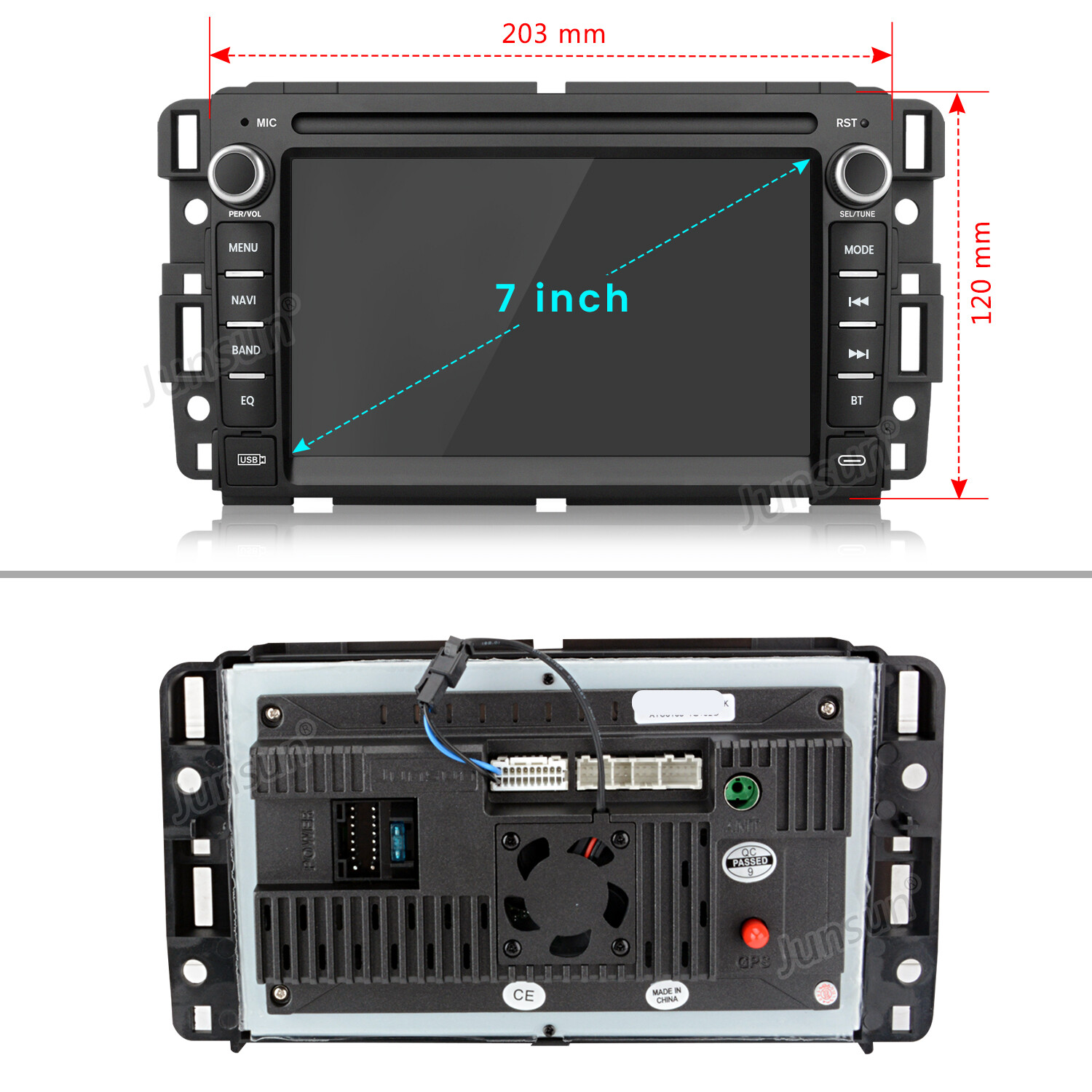 Android 15 Touch Screen Car Stereo Radio For GMC Yukon Sierra Chevrolet Chevy