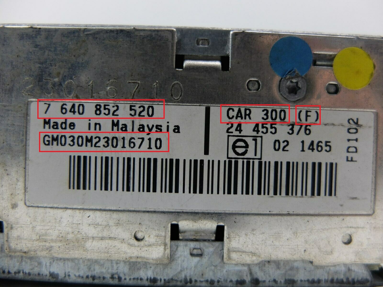 Blaupunkt radio code / key code BMW – Opel Car 300 Opel CD 300 SC 202 Car 2003