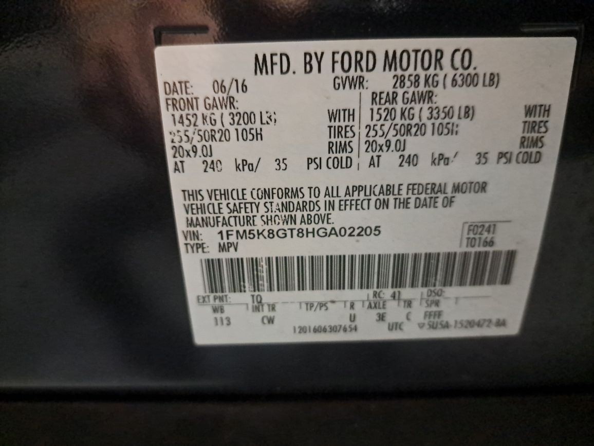 2017 Explorer Control Panel,Eb5z18842ha Sku#4487311